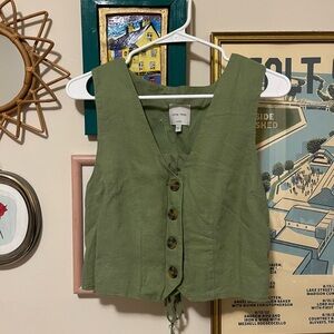 Olive Green Vest Top